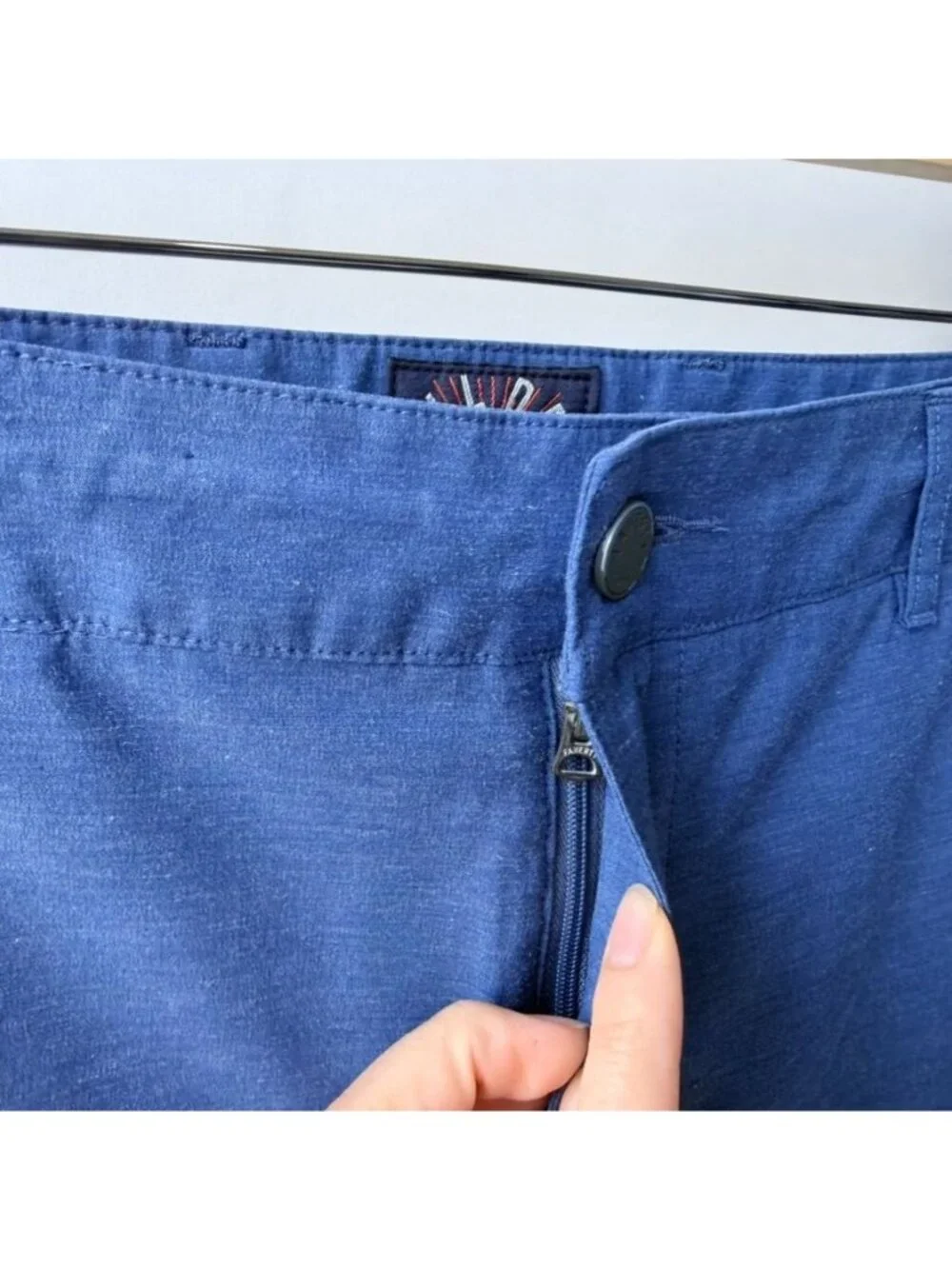 Faherty All Day Shorts Blue Performance Stretch Men's Size 34 H78